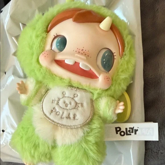 Hello Polar plushie Monster Baby. “ Powa” green monster. Authentic by Popmart. - Picture 3 of 6